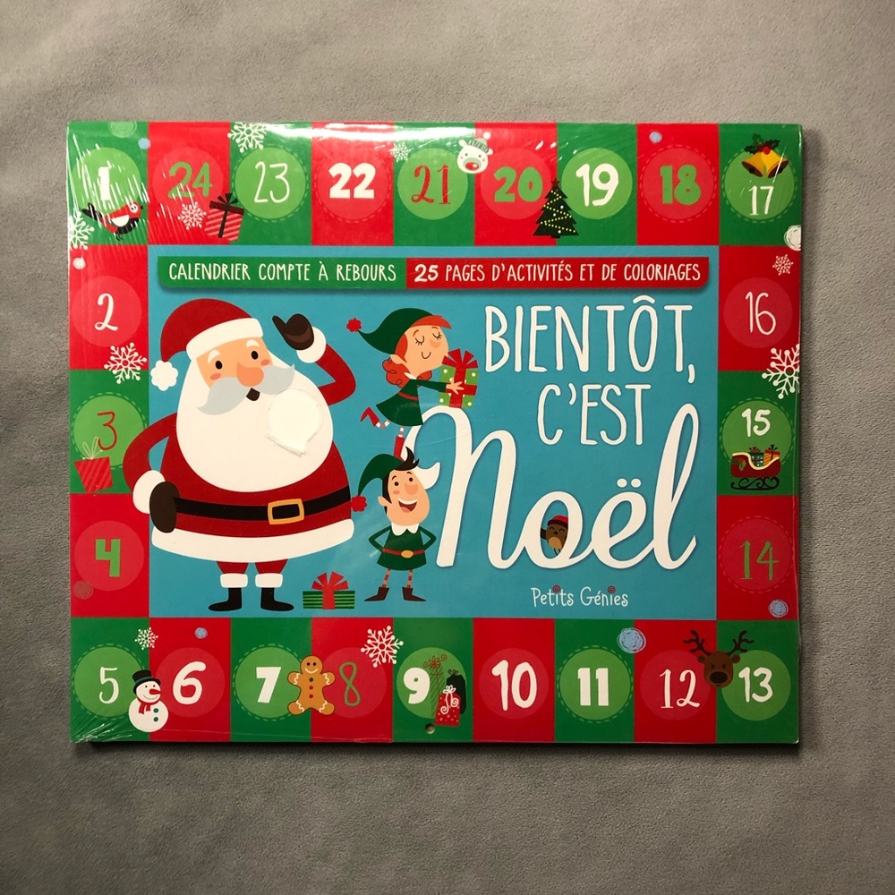FRENCH ~ Christmas Countdown Calendar ~ Calendrier compte a rebours ~ Brand New!